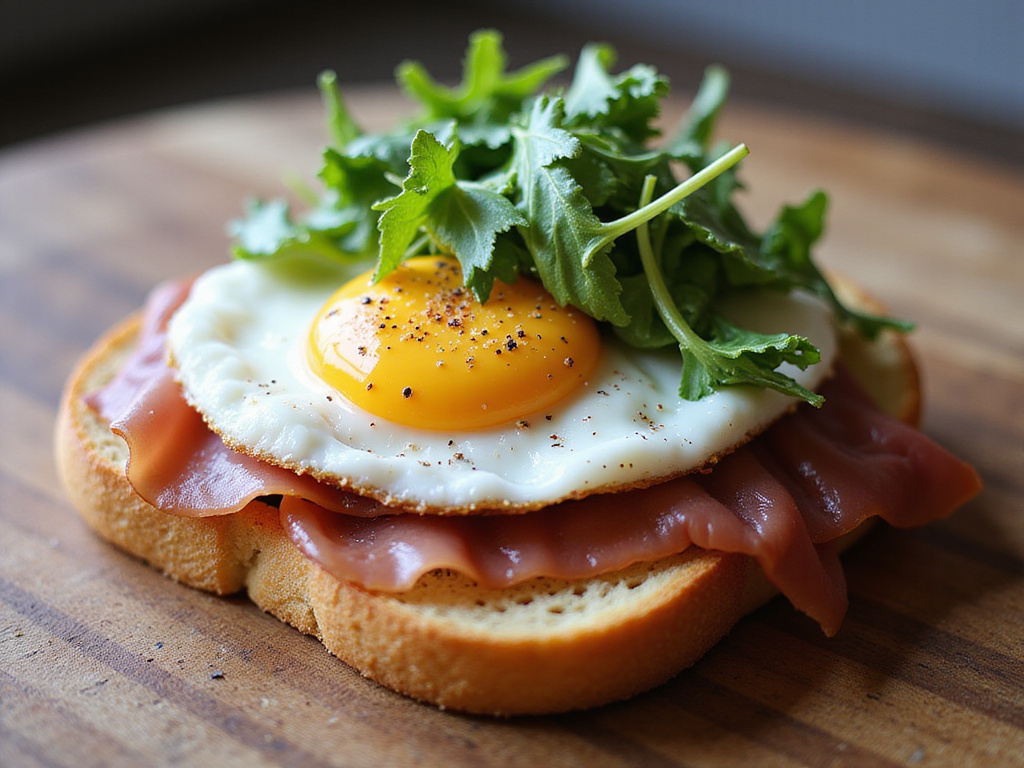 Tosta de Jamón Serrano con Huevo (Keto)