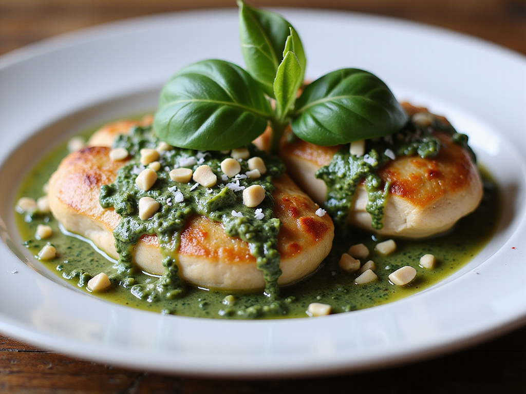 Pollo al pesto keto fácil y cremoso