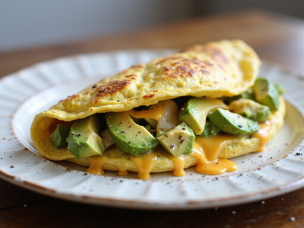 Omelette Cremoso de Aguacate Keto