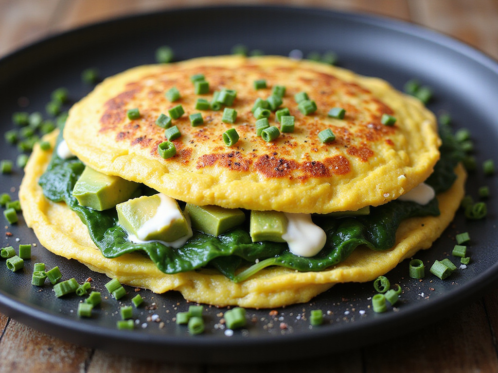 Omelette Keto de Aguacate y Espinacas
