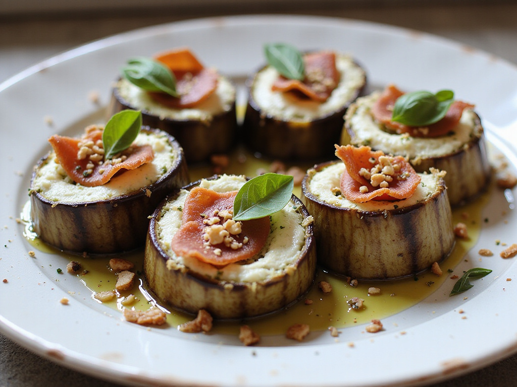 Rollitos de Berenjena con Queso Keto 