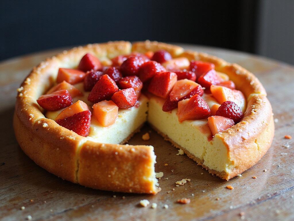 Torta de Queso y Fresas Keto