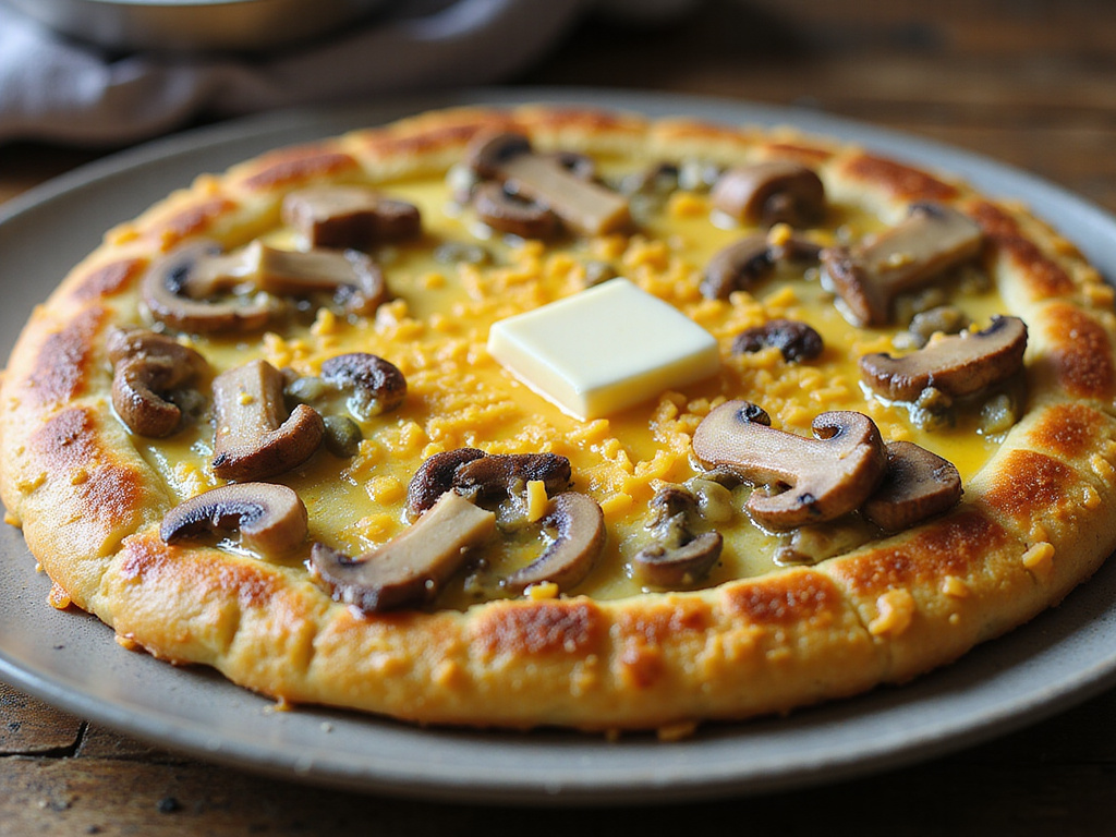 Tortilla de Champiñones y Queso Keto