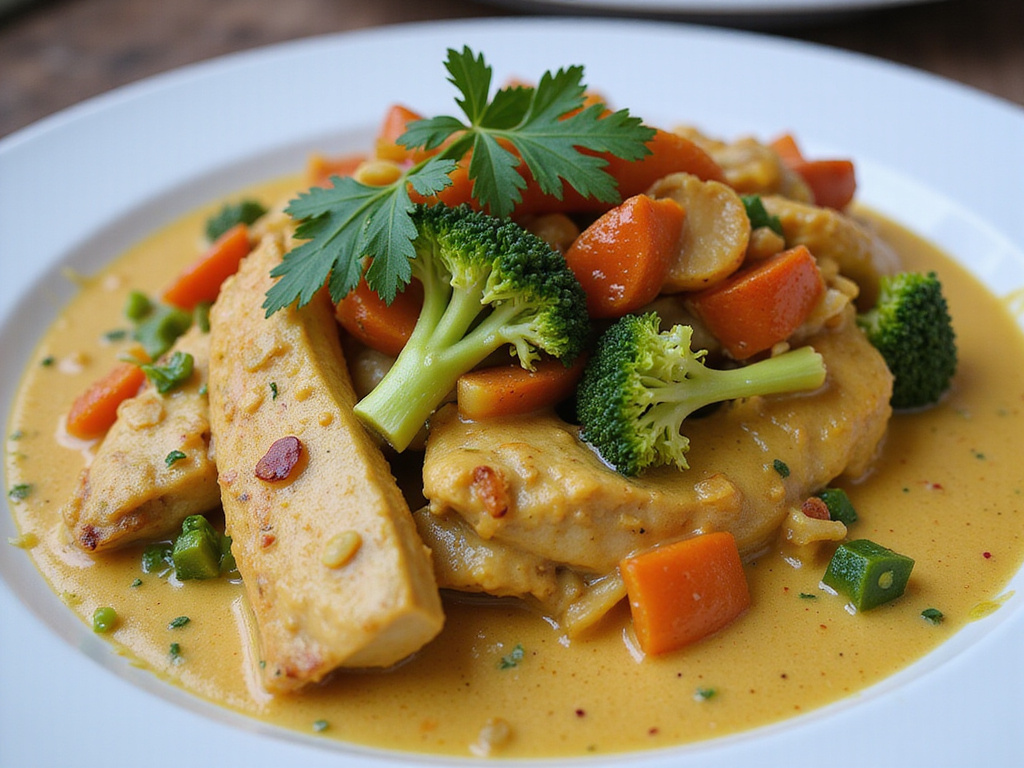 Pollo al Curry Keto con Verduras