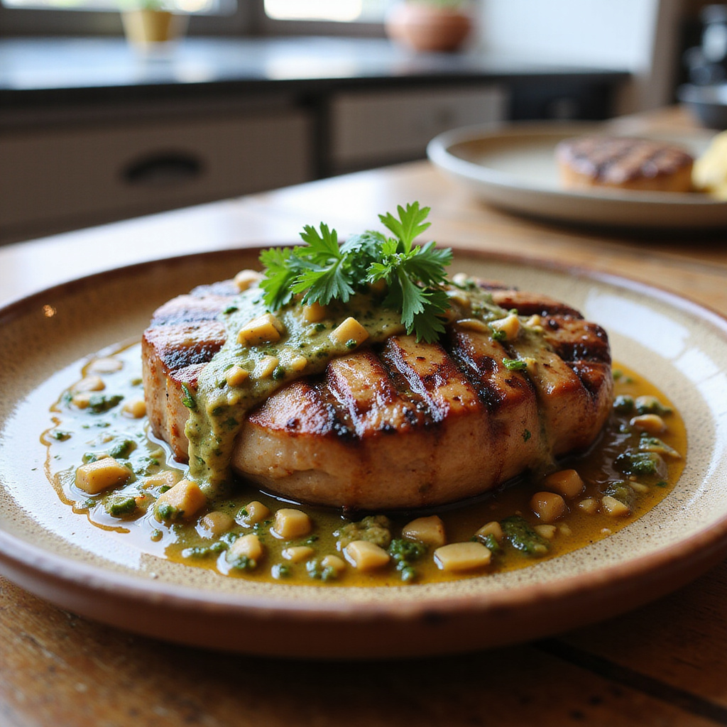 Tournedos de Ternera con Salsa de Almendras y Pesto Keto