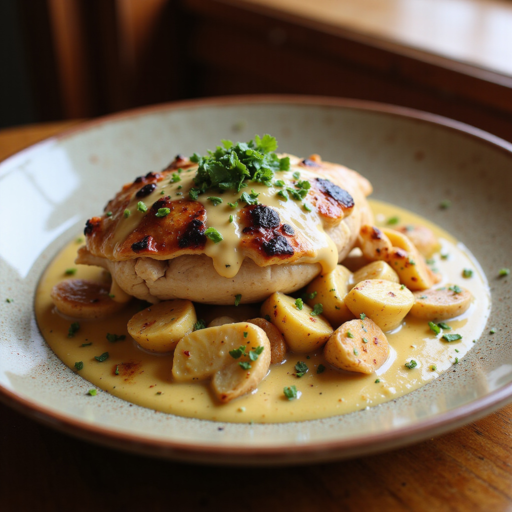 Pollo Cremoso con Hinojo y Chirivía Keto