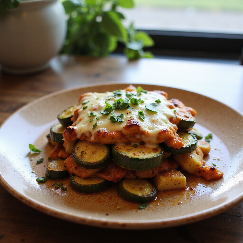 Berenjena y Calabacín al Horno con Queso y Hierbas Keto