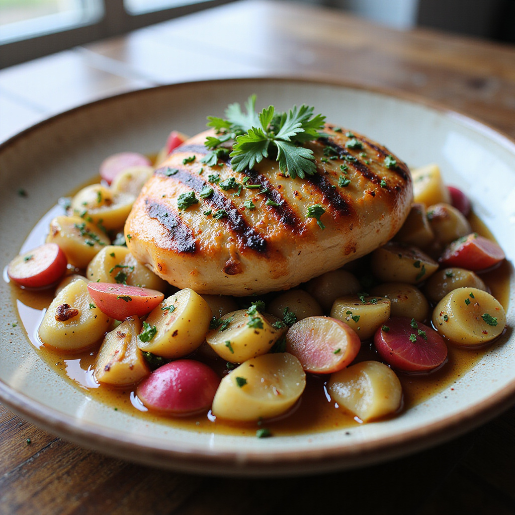 Rábanos y Nabos Salteados con Pollo Keto