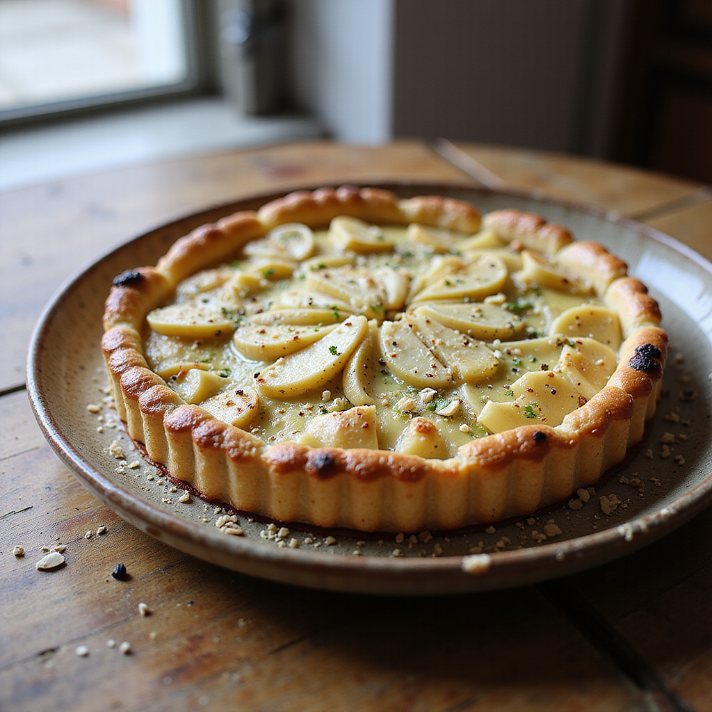 Tarta de Hinojo y Chirivía con Crema de Almendras Keto