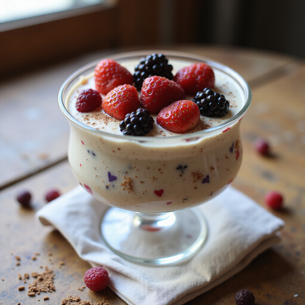 Mousse de Frutas del Bosque con Crema de Almendras Keto
