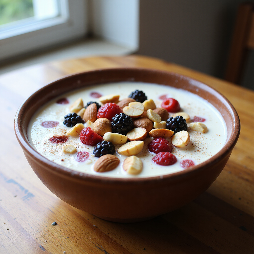 Crema de Coco y Frutas del Bosque Keto