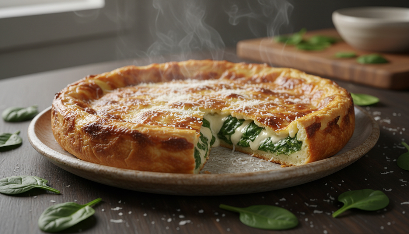 Torta de Queso y Espinacas Keto