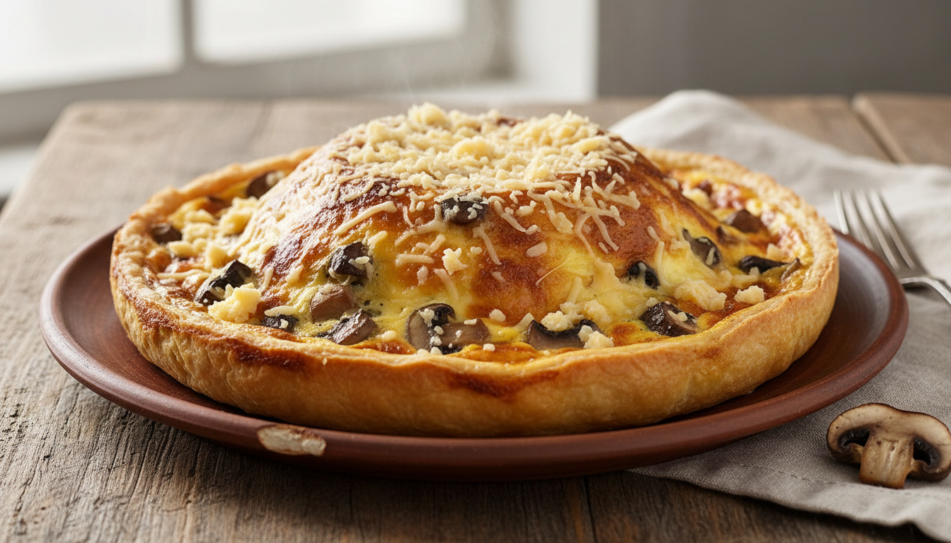 Torta de Queso y Champiñones Keto