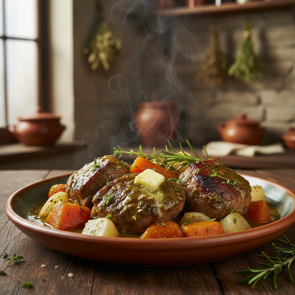 Cazuela de Cordero con Verduras y Salsa de Hierbas Keto