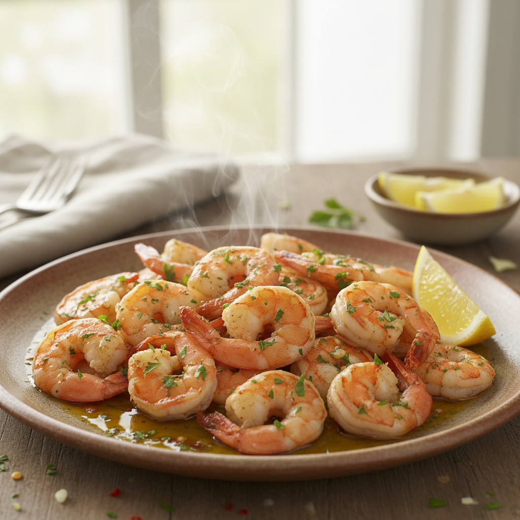 Camarones al Ajillo con Limón y Perejil Keto