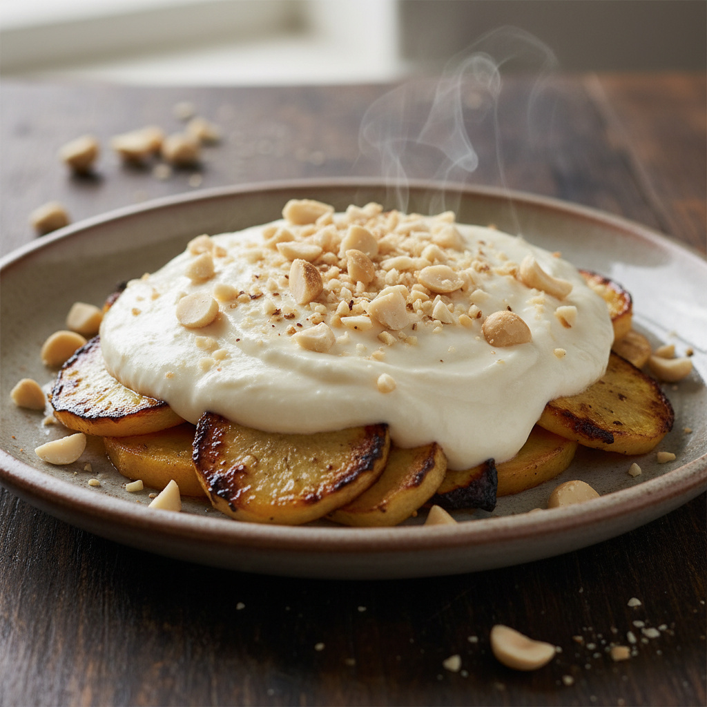 Postre de Hinojo y Chirivía con Crema de Coco Keto