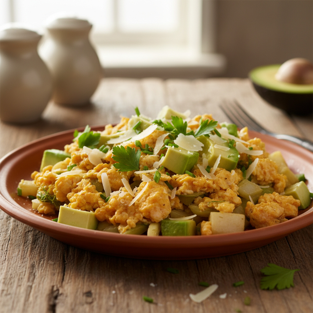 Revuelto de Hinojo y Chirivía con Aguacate Keto