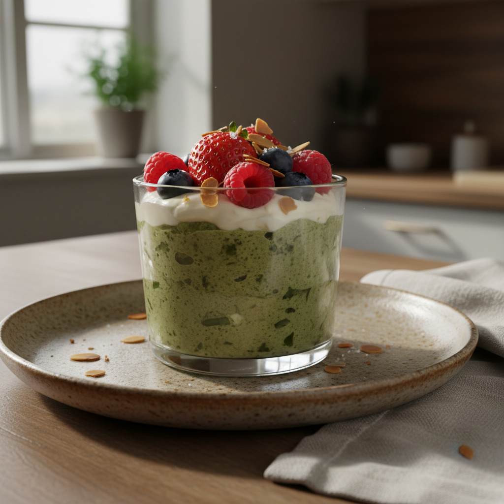 Mousse de Frutas con Grelos Keto