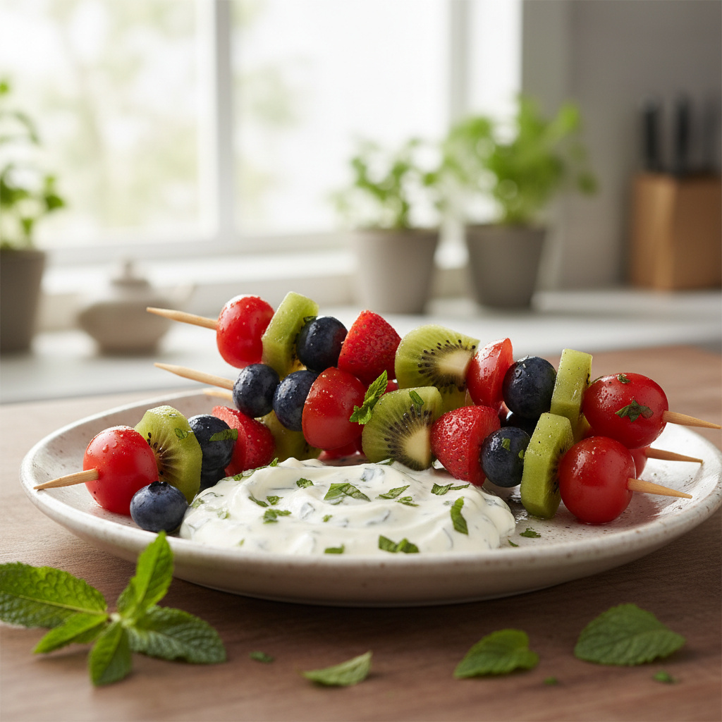 Brochetas de Frutas y Tomates Cherry Keto