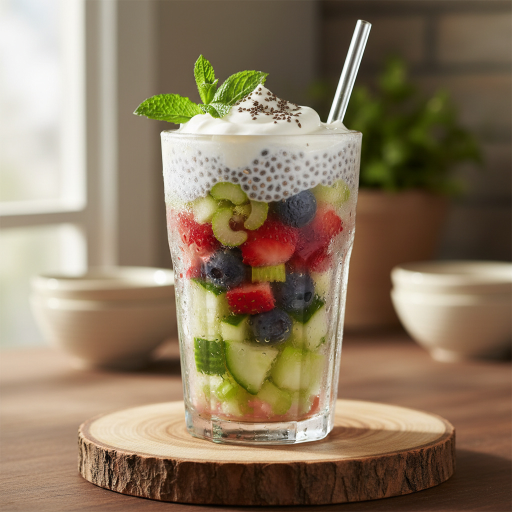 Copa de Frutas con Apio y Pepino