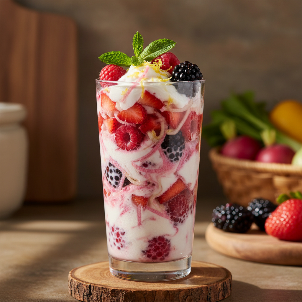 Copa de Frutas con Rábanos y Nabos