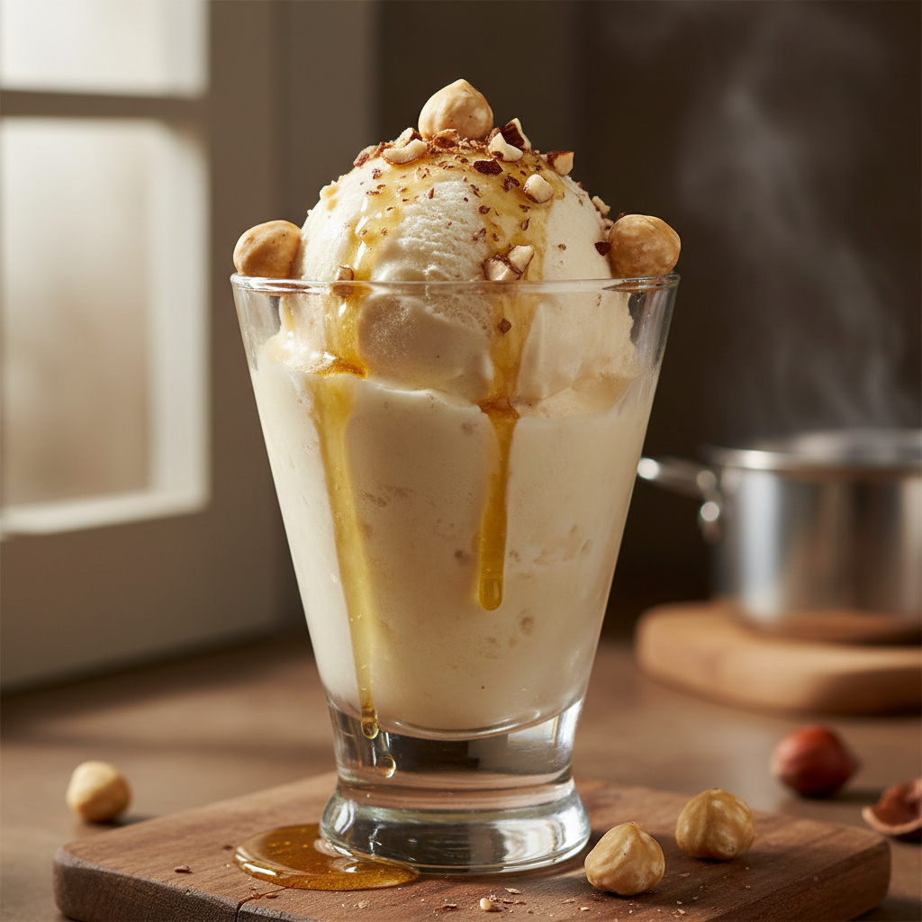 Helado Cremoso de Avellana y Coco Keto