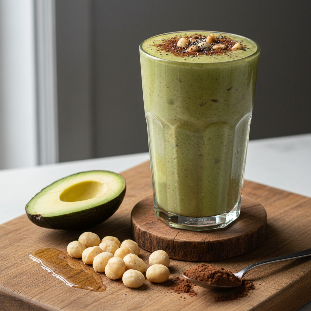Batido de Macadamia y Aguacate Keto