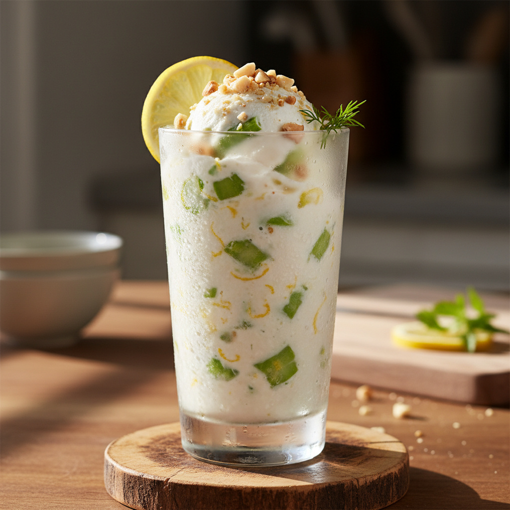 Helado de Espárragos Frescos con Coco y Limón Keto