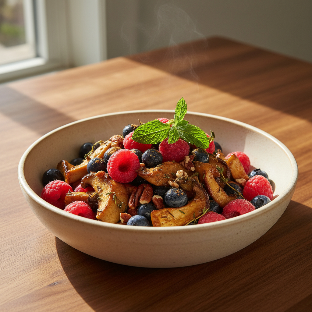 Frutas con Champiñones y Setas Mixtas