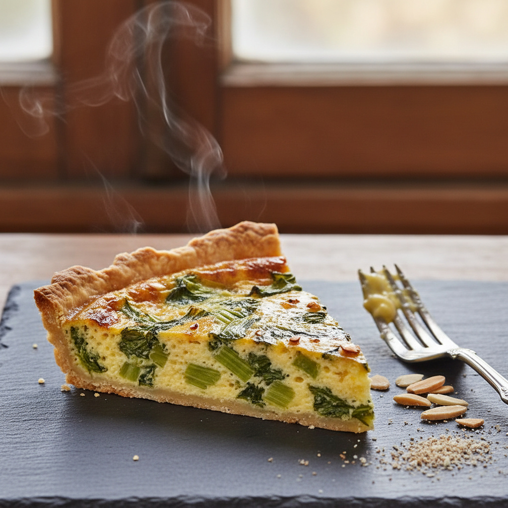 Tarta de Bok Choy y Crema de Almendras Keto