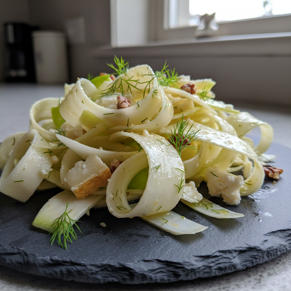Ensalada de Hinojo y Chirivía con Queso de Cabra