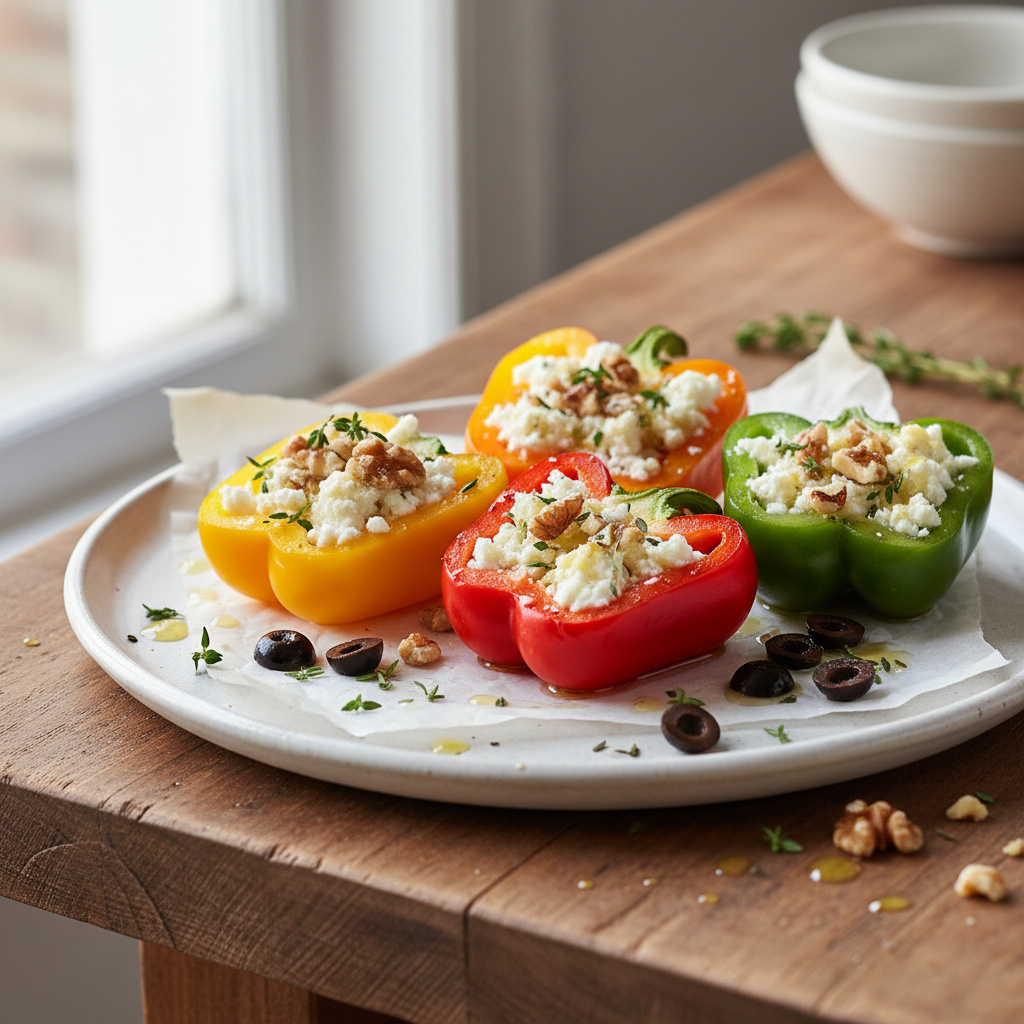 Pimientos Rellenos de Queso de Cabra y Hierbas