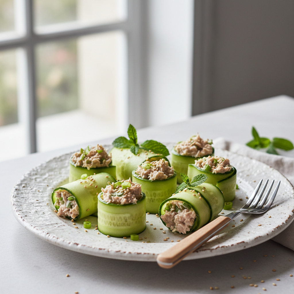 Rollitos de Pepino y Atún Keto