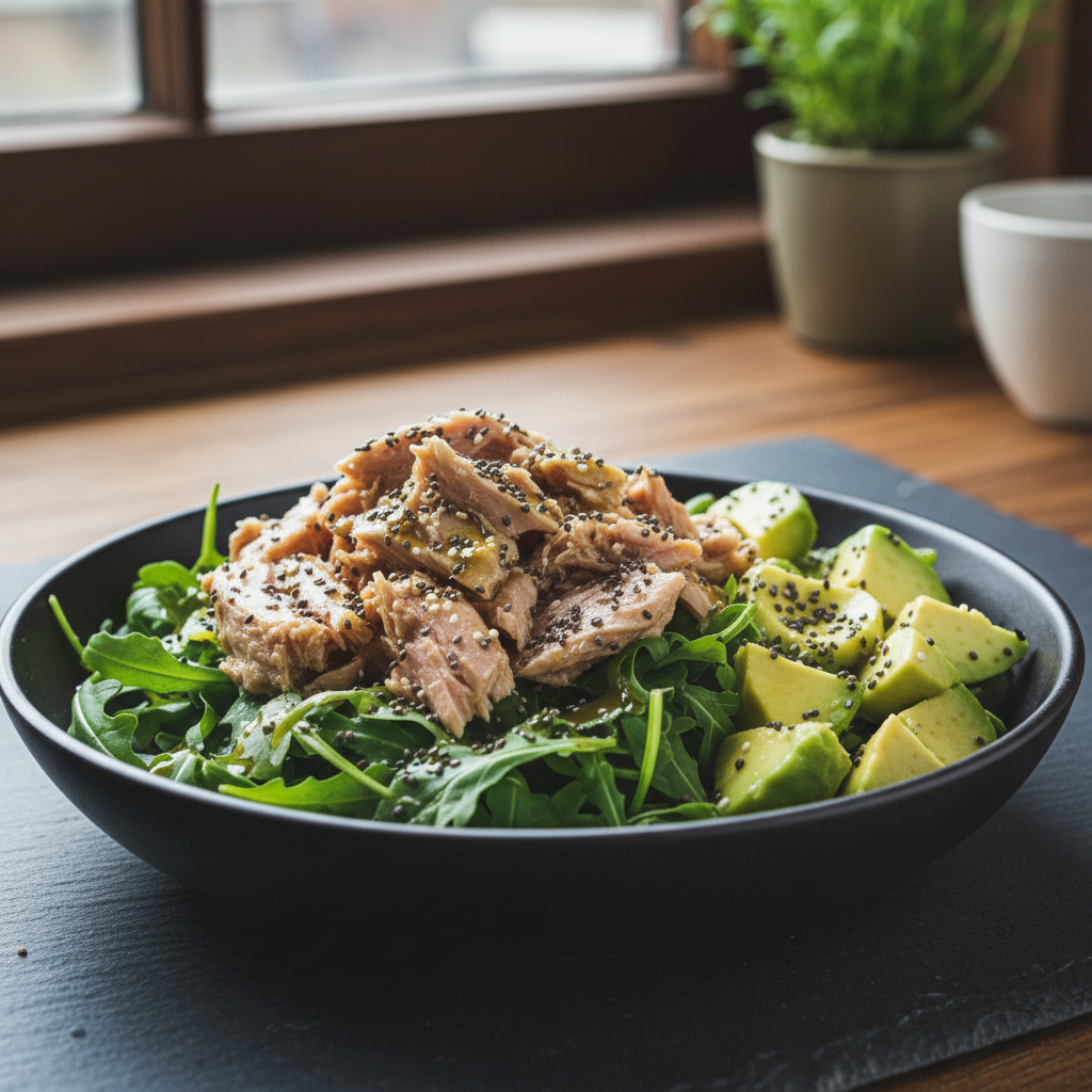 Bowl de Atún y Aguacate con Semillas de Chía