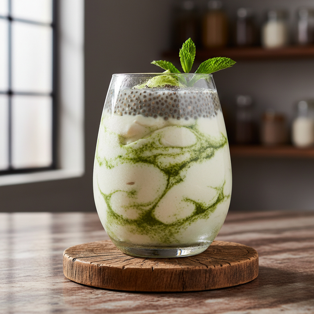 Mousse de Coco y Matcha Keto