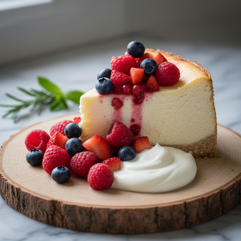 Tarta de Queso y Frutos Rojos Keto
