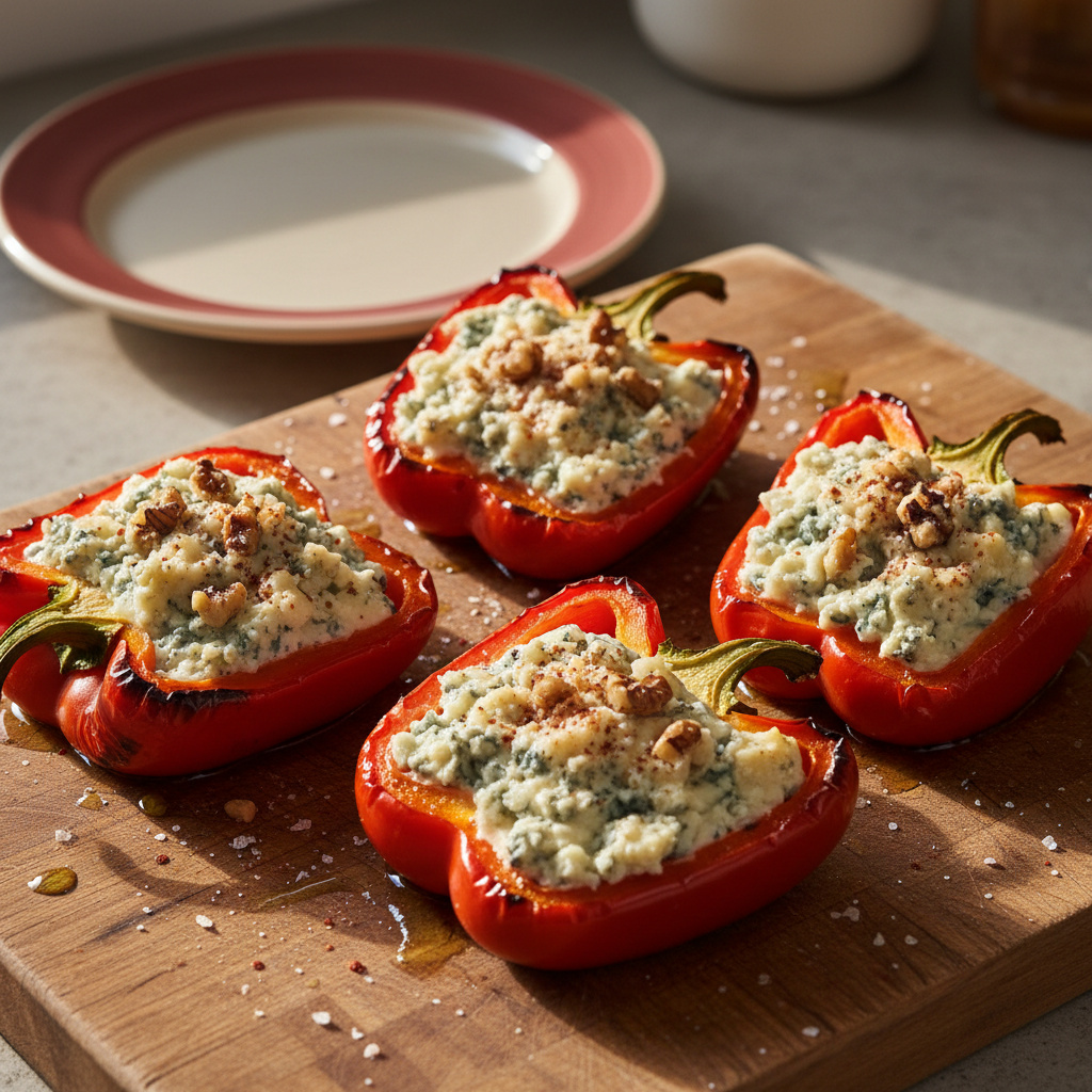 Bocaditos de Pimiento con Queso Azul