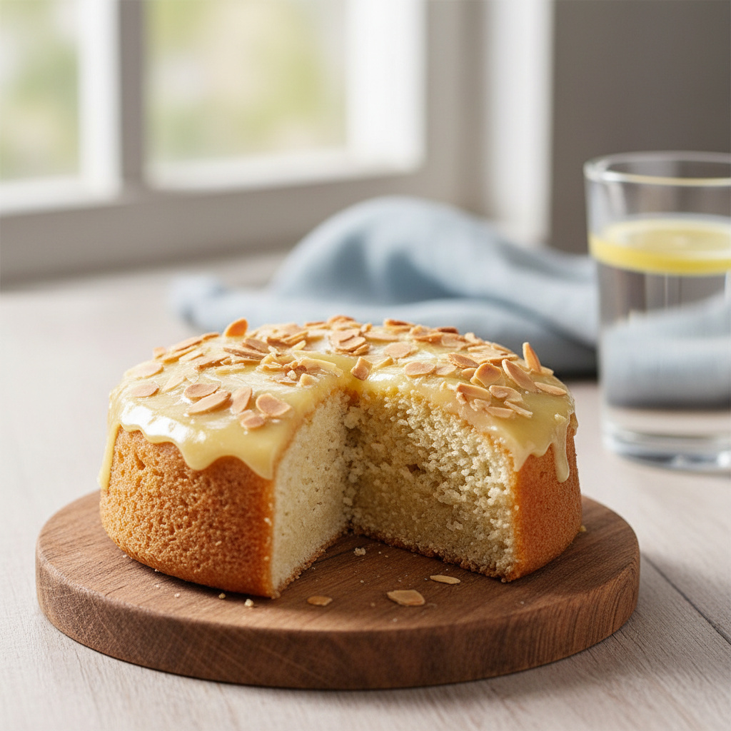Pastel de Coco y Limón con Almendras Keto