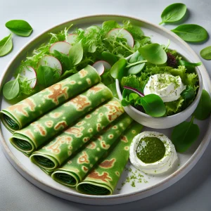 Crepes de espinacas keto, ligeros y saludables