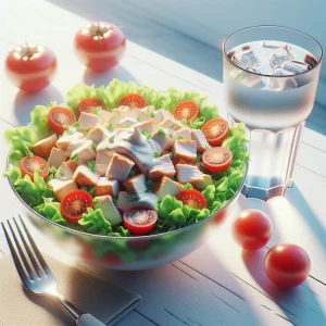 Ensalada de pollo keto con mayonesa casera