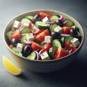 Ensalada griega keto, fresca y deliciosa