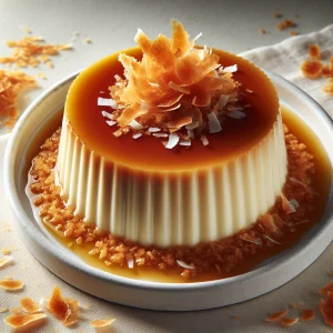 Flan de coco keto, dulce y saludable