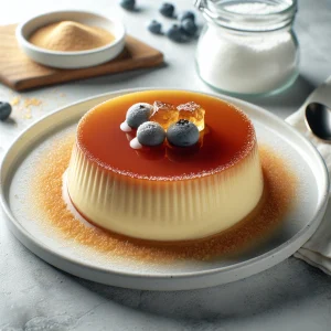 Flan de queso keto, suave y sin azúcar