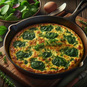 Frittata de espinacas keto, fácil y deliciosa