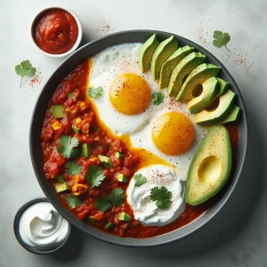 Huevos rancheros keto, picantes y sabrosos