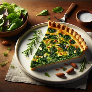 Quiche de espinacas keto, sin gluten y deliciosa