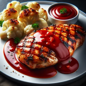 Pollo con salsa de tomate keto, jugoso y saludable