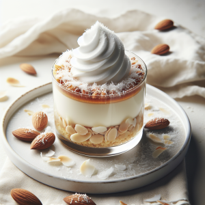 Flan de almendra y coco keto, cremoso y sin azúcar