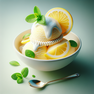 Helado de limón keto, cremoso y sin azúcar