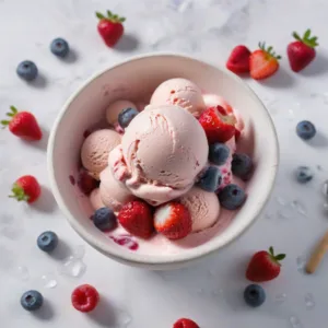Helado de Almendra y Frutas Rojas Keto